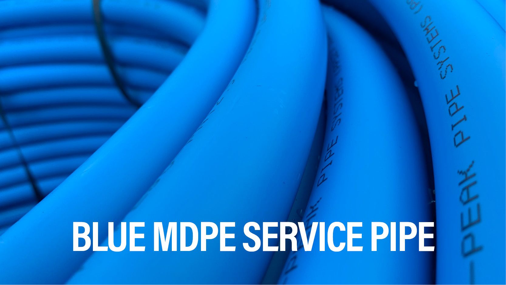 Blue MDPE service pipe - water infrastructure